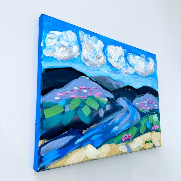 Original Painting: Arizona Mountain Landscape Impressionism 9"x 12" Canvas OOAK - Picture 3 of 9